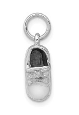 handsome baby shoe white gold charm